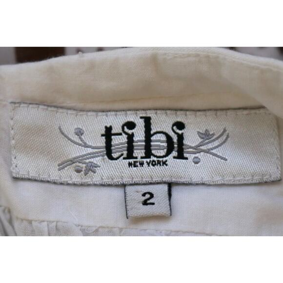 TIBI New York 2 CUTE! Brown Floral Sundress Beaded String Straps - Picture 9 of 11